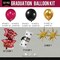 Maroon Graduation Decoration Class of 2026 Maroon Black Gold Balloons Garland Arch Kit With Congrats Grad Golden Letter Balloons for Prom Ceremony birthday supplies